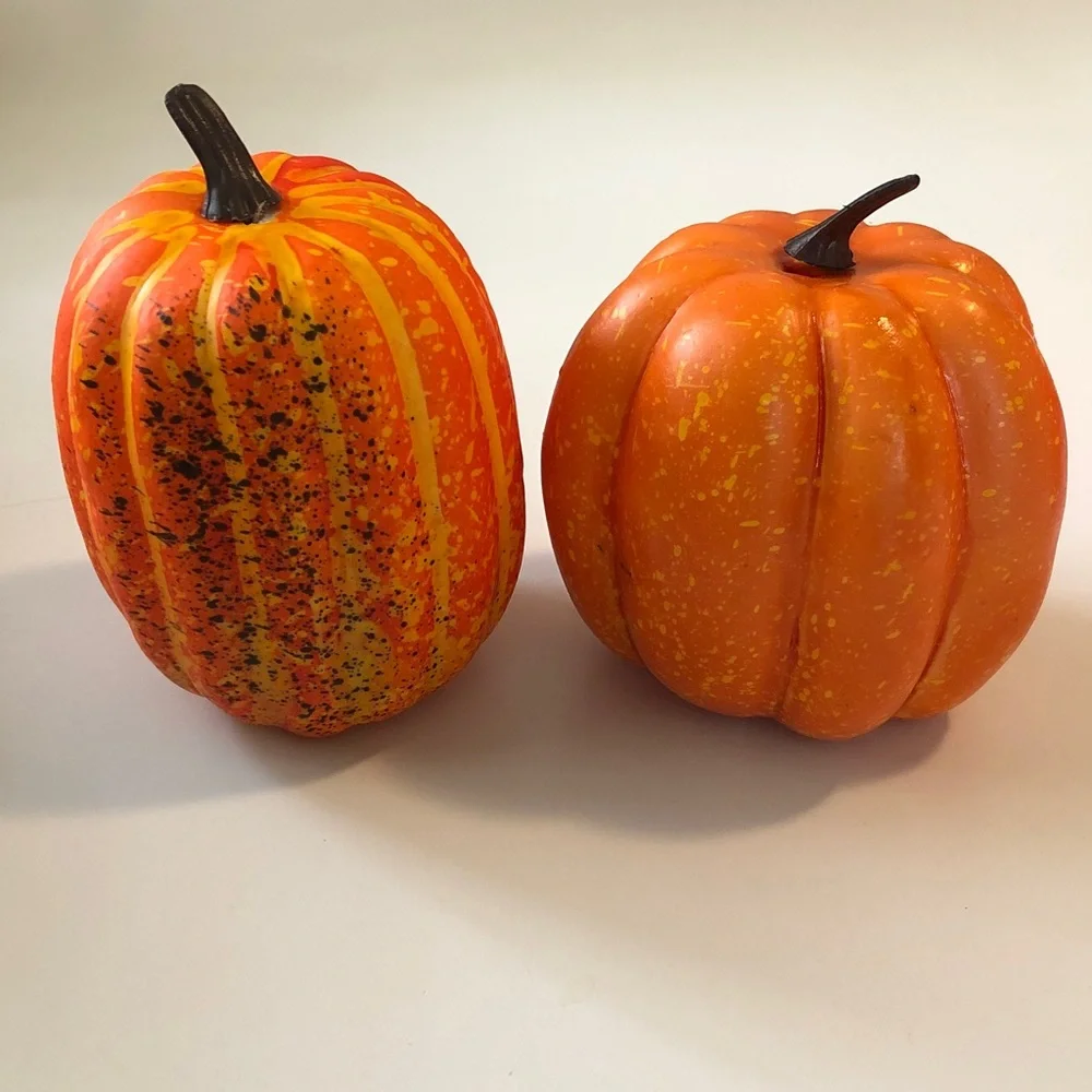 Decorative Foam Mini Pumpkins - lot of 6